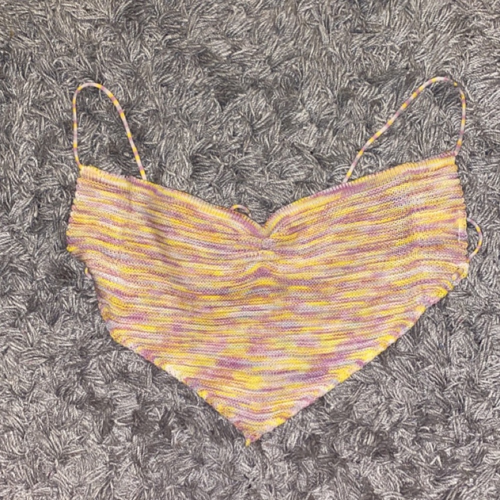 Crop top pink and yellow